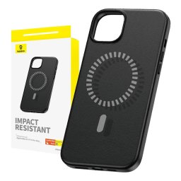 Husa Magnetic Phone Case for iPhone 15 ProMax Baseus Fauxther Series (Black)