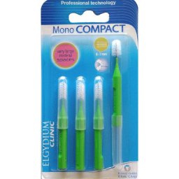Periute interdentare Mono Compact Green, 4 bucati, Elgydium (Concentratie: Periuta de dinti)