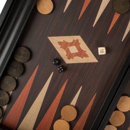 Set joc table backgammon - aspect lemn wenge, Large