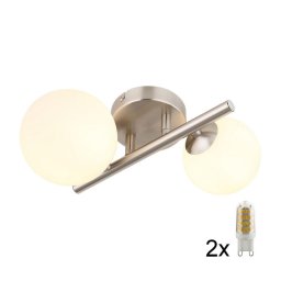 Lustră LED aplicată RIHA 2xG9/3W/230V crom Globo 56140-2W