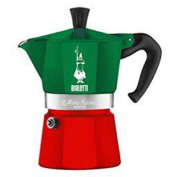 Espressoare pentru aragaz 0005322 Moka pot 0.13 L Green Red