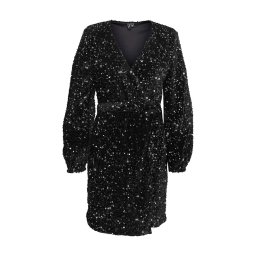 VERO MODA Rochie Vmbella Ls Wrap Short Dress Jrs 10298493 C-N10 black