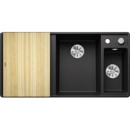 Chiuveta bucatarie granit BLANCO AXIA III 6 S cuva dreapta,cu tocator+scurgator inox
