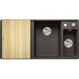 Chiuveta bucatarie granit BLANCO AXIA III 6 S cuva dreapta,cu tocator+scurgator inox