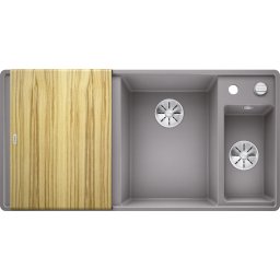 Chiuveta bucatarie granit BLANCO AXIA III 6 S cuva dreapta,cu tocator+scurgator inox