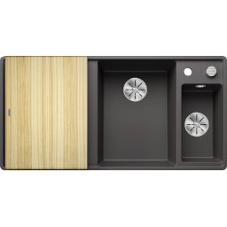 Chiuveta bucatarie granit BLANCO AXIA III 6 S cuva dreapta,cu tocator+scurgator inox