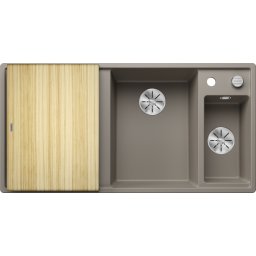 Chiuveta bucatarie granit BLANCO AXIA III 6 S cuva dreapta,cu tocator+scurgator inox