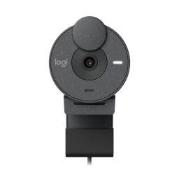 Camera web Logitech Brio 300, Full HD 1080p, RightLight 2, 70 FoV, USB-C, Privacy - Gri