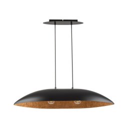 Lustră pe cablu GONDOLA 2xE27/60W/230V negru/cupru