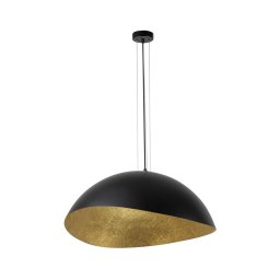 Lustră pe cablu SOLARIS 1xE27/60W/230V negru/auriu