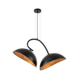 Lustră pe cablu SPACE 2xE27/60W/230V negru/cupru