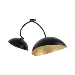 Lustră pe tijă SPACE 2xE27/60W/230V negru/auriu