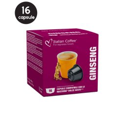 16 Capsule Italian Coffee Ginseng - Compatibile Dolce Gusto