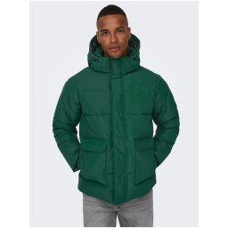 Jachete de iarna pentru barbati ONLY & SONS - verde inchis