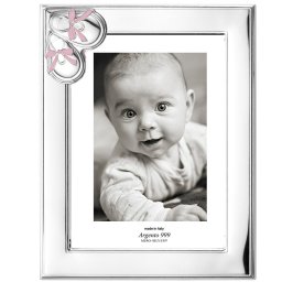 Rama Foto Argint Bebelusi Botosei 13x18 cm Roz