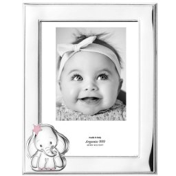 Rama Foto Argint Bebelusi Elefant 09x13 cm Roz