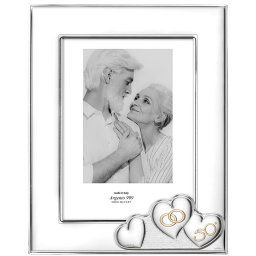 Rama Foto Argint 50 Ani Casatorie 13x18 cm Inimioare