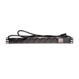 Priza rack PDU 8 porturi 19 inch, 1U cu intrerupator