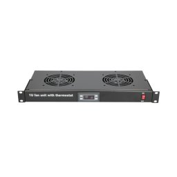 Ventilator rack cu termostat x2, 19inch