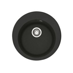 Chiuveta tectonite Franke Single 1 negru 114.0361.485, ø500, cuva ø400, 1B