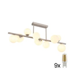 Lustră LED pe tijă RIHA 9xG9/3W/230V crom Globo 56140-9D