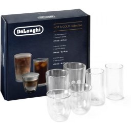 Set 6 pahare mix De’Longhi Hot & Cold Collection DLSC326, 2x270ml, 2x300ml, 2x480ml