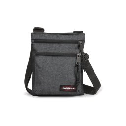 EASTPAK Geantă de umăr 'Rusher' gri metalic / rubiniu / negru / alb