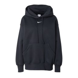 Nike Sportswear Bluză de molton 'Phoenix' negru / alb