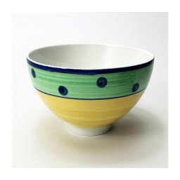 Bol ceramic pentru compot Tereza galben-verde