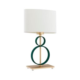 Argon 8317 - Lampă de masă PERSEO 1xE27/15W/230V 42 cm crem/verde