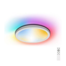 Plafonieră LED RGB dimabilă pentru baie Aigostar LED/18W/230V d. 30 cm IP44 + telecomandă