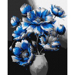 Set pictura pe numere, cu sasiu, Perfectiunea liniilor - extra culori metalizate, 40x50 cm