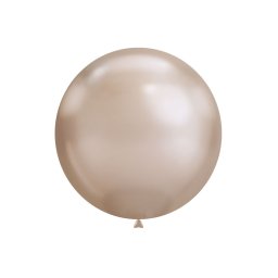 Set 2 baloane latex jumbo chrome champagne 46 cm