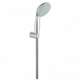 Set dus Grohe Tempesta 100 II 27799000, fara bara, cu suport de perete si furtun