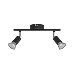 Spot LIMBALI 2xGU10/50W/230V negru Philips