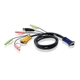 ATEN Cablu prelungire KVM (HD15-SVGA, USB, USB, Audio) - 3m