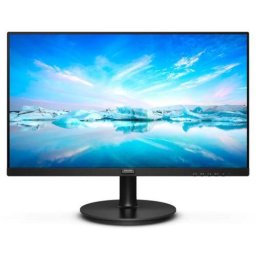 Monitor LCD VA LED Philips 21.5" 222V8LA/00, Full HD (1920 x 1080), VGA, HDMI, DisplayPort, Boxe, 75 Hz (Negru)