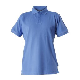Tricou bumbac cu guler si nasturi / turcoaz - xl