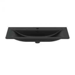 Lavoar pe mobilier Ideal Standard Connect Air negru mat 84x46 cm -E0279V3