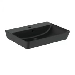 Lavoar suspendat Ideal Standard Connect Air Cube negru mat 60x46 cm -E0298V3