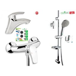 Set baterii 3in1 METALIA 57 cu baterie lavoar, dus si set de dus