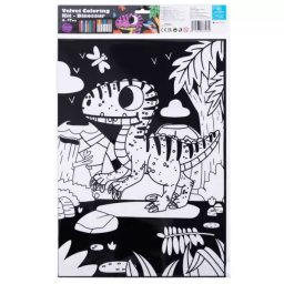 Tookyland: set de colorat catifelat - dinozauri, 30x25 cm