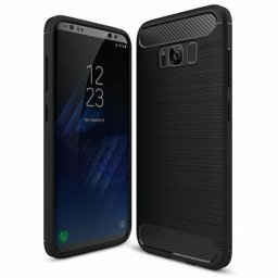Husa Husa pentru Samsung Galaxy S8 Plus - Techsuit Carbon Silicone - Black