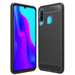 Husa Husa pentru Huawei P30 Lite / P30 lite New Edition - Techsuit Carbon Silicone - Black