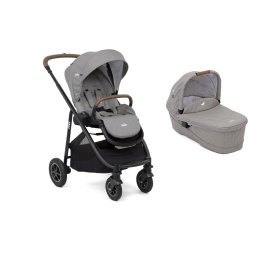 Carucior pentru copii multifunctional 3 in 1 Versatrax Gray/i-Gemm Shale (Carucior Versatrax Gray Flannel+ Landou Ramble Gray Flannel+ Scoica i-Gemm Shale)