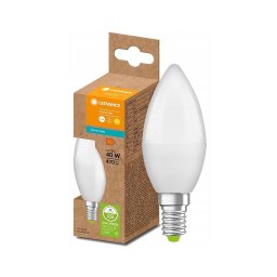 Bec LED realizat din plastic reciclat Ledvance B40 E14/4,9W/230V 2700K