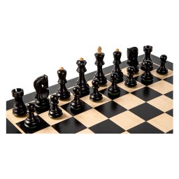 Piese Staunton 5 Zagreb cu Tabla pliabila negru artar