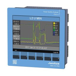 Analizor calitate energie Clasa A, Janitza UMG 512-PRO, Ethernet, Modbus, Profibus, opțional BACnet, 2 intrări curent rezidual (RCM)