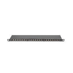 Accesoriu server LANBERG PATCH PANEL 24 PORT 0.5U CAT.5E FTP BLACK