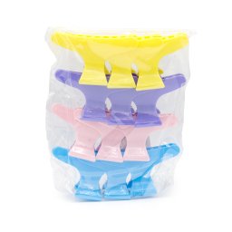 Clemă-clește pentru coafură, set, 12 bucăți, colorat